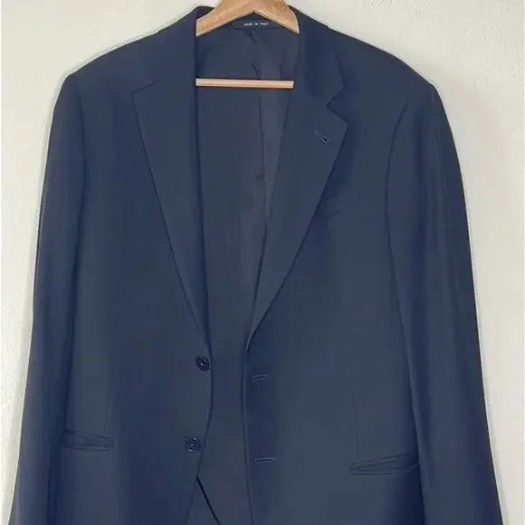 ARMANI COLLEZIONI MEN'S SINGLE BREASTEDBLACKWOOL BLAZERSIZE 40R